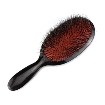 Paddle Brush Netraucētu Rīkoties Frizieru Mežacūku Saru Masāžas Ķemme Anti Static Pārklājumi-zelta Galvas Masāža Matu Ķemme Hairbrush