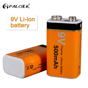 PALO 9V Baterija Uzlādējams 500mah 6f22 9voltage Uzlādējams akumulators