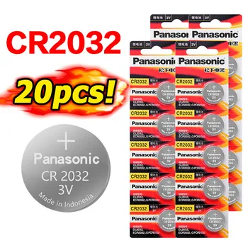 PANASONIC 20Pcs 3 V CR2032 DL2032 KL2032 5004LC SB-T15 Litija Akumulators Pogu Monēta Šūnu Galvenajos Valdes Tālvadības Rotaļlieta