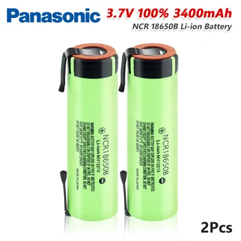 Panasonic 3,7 V 18650 akumulatoru, Lukturīšu baterijas High Drain 20A 3400mAh NCR18650B Uzlādējams Akumulators Ar DIY Niķeļa Cilnes
