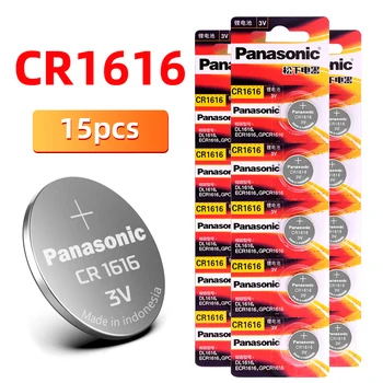 Panasonic Pavisam Jaunu 15PCS Cr1616 Monēta Šūnu Pogu 3 V Baterijas BR1616 ECR1616 Auto Tālvadības pults, Elektriskās Tālvadības pults