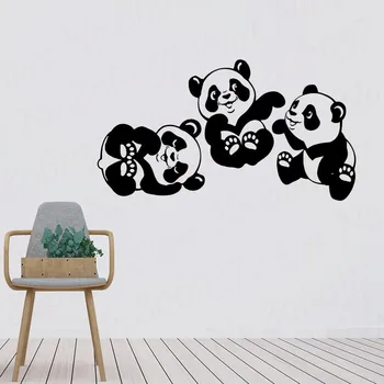 Panda Bērnu Sienas Uzlīmes, Vinila Uzlīmes Bērniem Zēni Meitenes Istabā, Guļamistabā, Dzīvojamā istabā Mājas Interjeru Dizains, Māksla Sienas WL1331