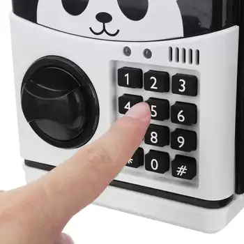 Panda Elektronisko Cūciņa Bankas BANKOMĀTOS Paroli Naudas Kaste Naudas Monētas Saglabāšana Lodziņā Bankas seifu Automātiskā Depozīta Banknošu Ziemassvētku Dāvanu