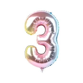 PAPYBAL 50gab Gradientu, Krāsu 30inch Folija Numuru Baloni Dzimšanas dienas svinības Dekori Bērnu Duša Svinības Piegādēm Gaisa Digitālā Pasaulē