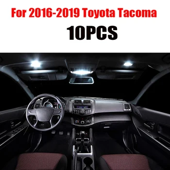 Par 1995-2019 Toyota Tacoma Balta auto piederumi Canbus Bez Kļūdām, LED salona Apgaismojuma Lasīšanas Gaismas Komplektu, Kartes Dome Licence Lampas