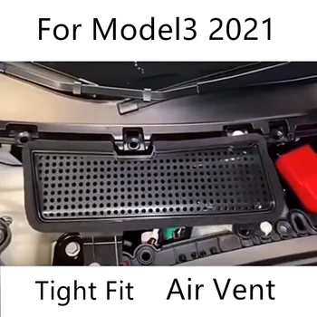 Par 2021 Model3 Tesla Gaisa Aizsardzības Plūsmas Ventilācijas Vāciņš Melns, Auto Gaisa Kondicionieris Ostas Kukaiņu Neto tesla Model3 Piederumi