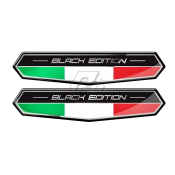 Par Aprilia Ducati Triumph Kawasaki Yamaha Honda Automašīnas Decal Itālijas Karogu Uzlīmes Italia Black Edition Uzlīmēm