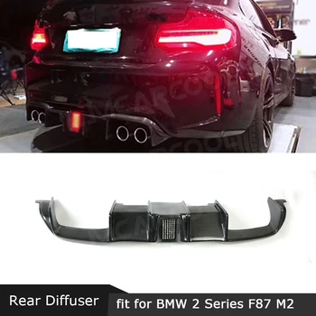 Par BMW M2 F87 2 Series Coupe 2016 2017 2018 Oglekļa Šķiedras / FRP Aizmugures Bufera Lūpu Spoileris Ar Difuzoru LED light Car Styling