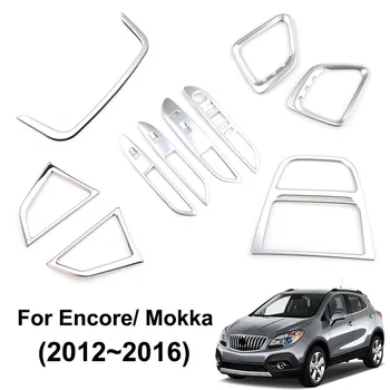 Par Buick Encore/Opel/Vauxhall Mokka 2013 2016 Chrome Salona Gaisa Ventilācijas Slēdzi Paneļa Vāku Apdare Apdare Auto Stils