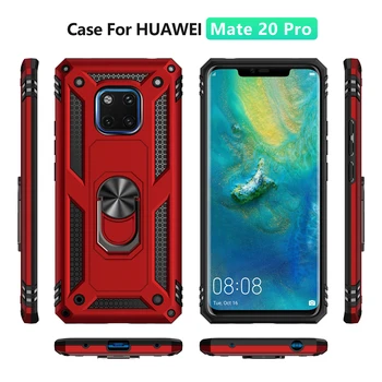 Par Huawei Mate 20 P30 Pro Lite Y5 Y9 2019 Gadījumā,Militārās Pakāpes 15ft. Piliens Pārbaudīta Aizsardzības Statīvs Ar Magnētisko Auto Mount Gadījumā