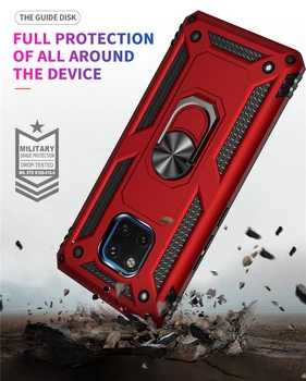 Par Huawei Mate 20 P30 Pro Lite Y5 Y9 2019 Gadījumā,Militārās Pakāpes 15ft. Piliens Pārbaudīta Aizsardzības Statīvs Ar Magnētisko Auto Mount Gadījumā