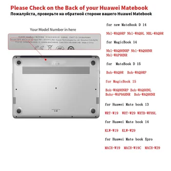 Par HUAWEI MateBook X Pro 2019 13.9 / MateBook 13 14 /D14 D15 - Caurspīdīgs, Matēts Grūti DATORA Korpusa Klēpjdatoru Anti-Scratch lietu Vāku
