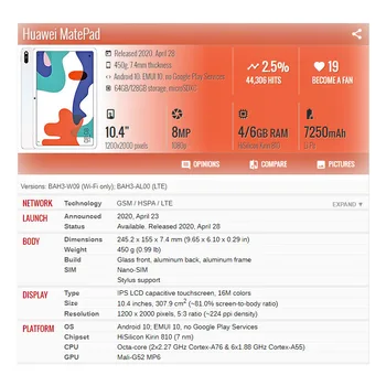 Par Huawei MatePad 10.4 Gadījumā BAH3-W09 BAH-AL00 seguma Apvalka Huawei Matepad 10.4 