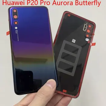 Par Huawei P20 Pro Stikla Aizmugures Mājokļu Huawei P20 Akumulatoru Atpakaļ Vāciņu Aizmugurējo Stiklu Nomaiņa Gadījumā Remonta Daļas+objektīvs