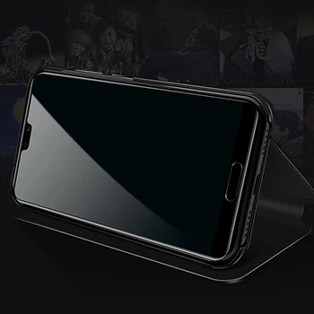 Par Huawei P40 Lite E Lietā Y7P 2020. gadam, Flip Stends Skatu Spogulis Gadījumā P40LiteE Segtu Aizsardzības Ādas Gadījumā Huawei P40 Lite E