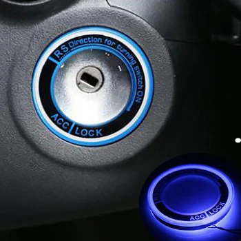 Par Jaunu Ford Fiesta MK7 Ecosport 2012. - 2016. Gadam, Piederumi Auto gaismas LED Aizdedzes Slēdzis vāciņu/Gredzenu atslēgu gredzens apdare uzlīmes