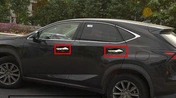 Par Lexus RX(AL20) RX200 300 350 450 2016-2020 Auto Piederumi ABS Chrome Durvju Roktura Vāciņš Melns, Molding