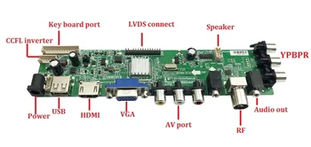 Par LP156WH4(TL)(A1)/(TL)(N1) paneli ekrāna 40pin Kontrolieris Valdes vadītāja 1366X768 USB, AV, VGA, HDMI Ciparu LCD TV ar DVB-T/CDVB-T2