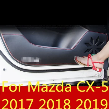 Par Mazda CX-5 CX5 CX 5 2017 2018-19 Auto-Stils Aizsargs Sānu Malas Aizsargātas Pret-kick Durvīm, Paklājiņi uz lietu Auto piederumi
