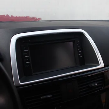 Par Mazda Cx-5 Cx5 Ke 2012 2013 2016 Chrome Interjera Paneļa Centrā Kontroles Navi Ekrāns Vāciņš Melns Rāmis Apdare