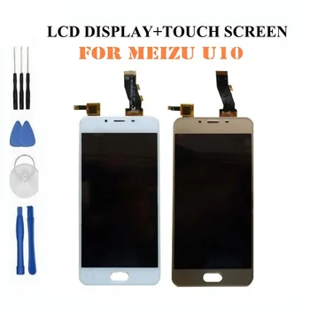 Par meizu U10 jaunu LCD Displejs+Digitizer Touch Screen Montāža U10 5.0 collu Izmērs, ekrāna panelis bez rāmja rīki, kā dāvanu
