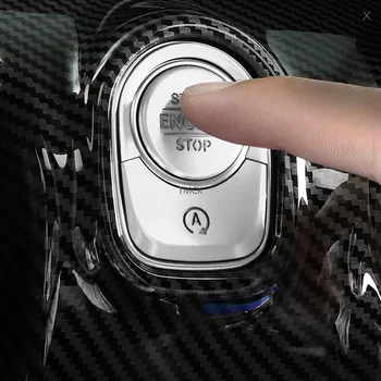 Par Mercedes Benz CLA Klases C118 CLA250 220d B Klases W247 B200 2019 2020 Auto Dzinēja Start Stop Poga Gredzenu Apdares Vāka Uzlīmes