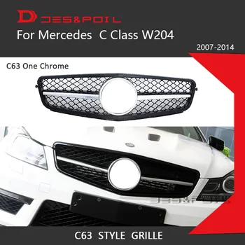 Par Mercedes C Class W204 GT C63 Režģi, Vertikālu Priekšējais Bamperis Sacīkšu Grils 2007-Coupe 2 Durvju Sedans 4 Durvju C180 C200 C250