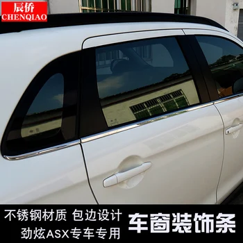 Par Mitsubishi ASX 2013-2019 Augstas kvalitātes Auto stils nerūsējošā tērauda Sloksnes, Auto Logu Apdare Apdare Piederumi Auto-stils