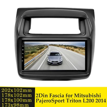 Par Mitsubishi Pajero Sport L200 Triton Radio DVD Stereo Panelis 2 Din Dash Montāža Apdare Komplektu Sejas Rāmi Fascijas