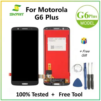 Par Motorola G6 Plus LCD Displejs Ar Touch Screen Digitizer Montāža + Bezmaksas Rīki Moto G6Plus XT1926 5.93 Collu Lcd Ekrāns