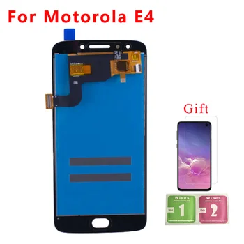 Par Motorola Moto E4 XT1767 (ASV Versija) LCD ekrānu Un Touch Screen Ekrāna Digitizer Montāža Nomaiņa Ar Bezmaksas Dāvanu