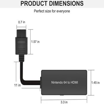 Par Nintendo64 HDMI Pārveidotājs HD Saites Kabelis N64 uz Jaunu TV HDMI Plug and Play ar MUMS, wi-fi, Audio un Video N64 HDMI-saderīgam