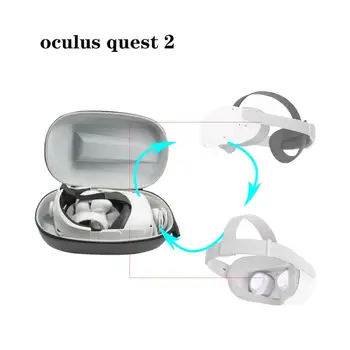 Par Oculus Quest 2 VR Brilles Uzglabāšanas Kaste Šoks Pierādījums un Ūdensizturīgs Uzglabāšanas Soma Aizsardzības Maisiņš kastes pārnēsājama somiņa