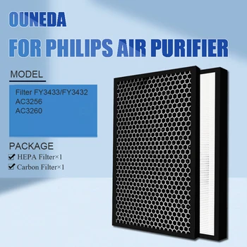 Par Philips FY3433 FY3432 HEPA filtrs+ Oglekļa Filte par AC3256 AC3260