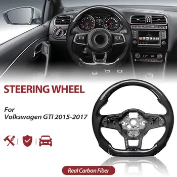 Par Polo/Golf GTI Stūres Oglekļa Šķiedras Auto Pielāgot Sacīkšu Stūre Par Volkswagen/VW GTI-2017 Auto Aksesuāru