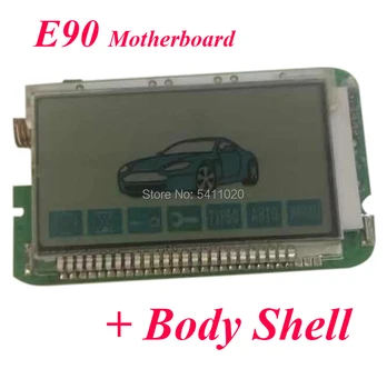 Par Russin Versija StarLine E90 divvirzienu Auto Signalizācija LCD Tālvadības pults Keychain Fob