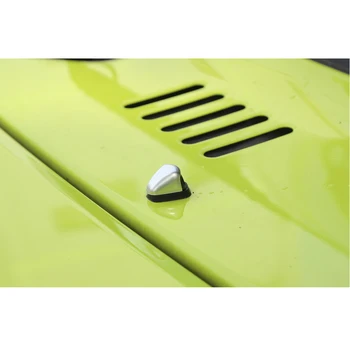 Par Suzuki Jimny 2010-2020 Priekšējā Vējstikla Mazgātāja Sprauslas Uzmavas Vāciņš Melns, Dekoratīvās Uzlīmes ABS Sudraba Auto Eksterjera Aksesuāri