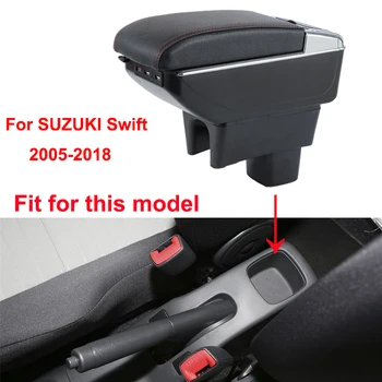 Par Suzuki Swift 2005-2018 Auto roku Balsts, Kaste, USB Uzlāde, Paaugstināt Dubultā Slāņa Centrālās noliktavas Saturu, Tases Turētājs pelnu trauku