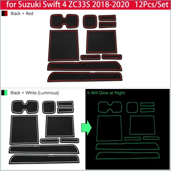 Par Suzuki Swift ZC33S 2018 2019 2020 Gumijas Anti-slīdēšanas Paklājiņš Durvju Groove Kausa Tālrunis Pad Vārtiem Spēļu Spilvenu Kalniņi Auto Piederumi