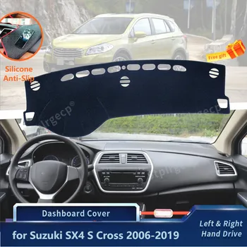 Par Suzuki SX4 S Cross 2006-2019 Silikona Anti-Slīdēšanas Paklājiņš Paneļa Vāciņu Pad Saulessargs Dashmat Piederumi Aizsargātu Paklāja Anti-UV
