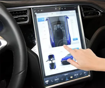 Par Tesla Model S X centralizēta kontrole navigācija touch screen GPS ekrāna Aizsargs, 17 collu Panelis ar aizsargplēvi Paneļa