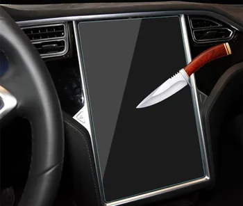 Par Tesla Model S X centralizēta kontrole navigācija touch screen GPS ekrāna Aizsargs, 17 collu Panelis ar aizsargplēvi Paneļa