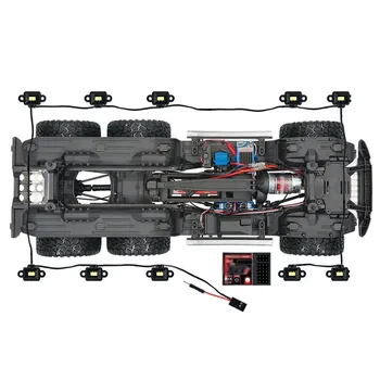 Par TRAXXAS Benz TRX6 TRX-6 G63 AMG 6x6 RC Auto Ūdensdrošs LED Gaismu Komplekts Riteņa Uzacu Lampas Riteņa Arkas Lampas Uzlabot Daļas