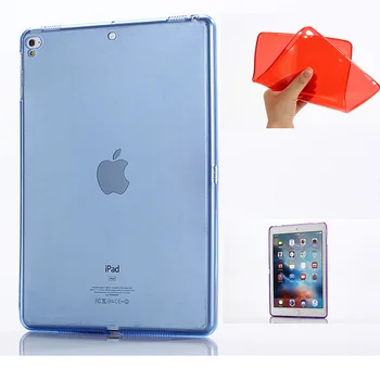 Par Triecienizturīgs Tablet Case iPad 2 Gaisa Lietā Protective Case For iPad 6 iPad6 Air2 9.7 collu Silīcija Aizmugurējo Vāciņu Candy Krāsas Apvalks