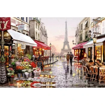 Parīzes Ielas Apskatīt Eifeļa Tornis Jigsaw Puzzle 1000 Gabalu Pieaugušo Izglītības Spēles, Rotaļlietas, Grāmatas Pieaugušo Puzles