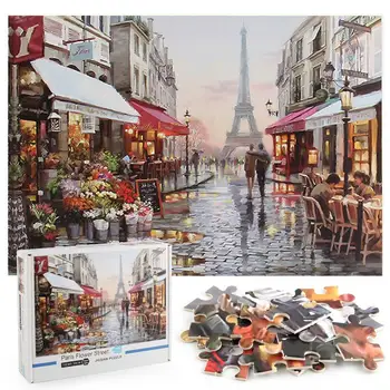 Parīzes Puķu Ielas 1000 Puzzle Gabalus Jigsaw Puzzle Pieaugušajiem Bērniem