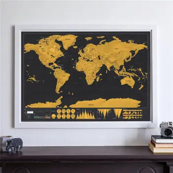 Pasaules Kartes, Scratch Off Deluxe Personalizētu Vintage Ceļojumu Karogu Pasaules Kartē 82.5*59.4 cm/42*30 cm Plakātu, Uzlīmju Brīvdienas Valstu kartes