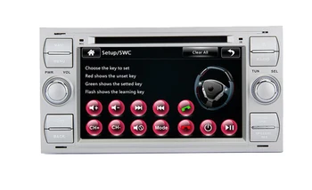 Pasūtot Divas Din 7 Collu Auto DVD Atskaņotājs Ford Focus Tranzīta Kugas Ar 3 GPS Navigācija, Radio, Bluetooth, Stūres Kontrole