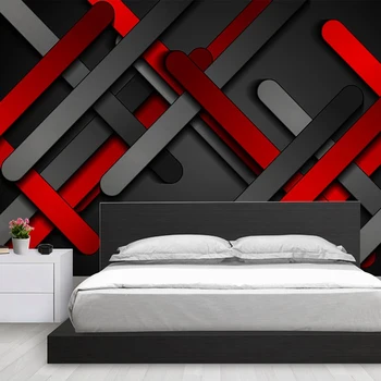 Pasūtījuma 3D Sienas Tapetes Sienu Krāsošana Mūsdienu Abstraktās Ģeometriskās Līnijas Radošo Hotel Guļamistaba Fona Foto Tapetes Sienām