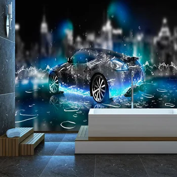Pasūtījuma 3D Tapetes Mūsdienu Atdzist Sporta Auto Foto Sienu Gleznojumi Dzīvojamā Istaba Bērnu Guļamistaba Sienas, Grāmatas Bērniem, Multiplikācijas filmu 3D Sienas Dekori